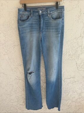 Joe's Jeans Light Blue Flare distressed Jeans size 30 style Rosellini